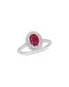 Rina Limor 14k Two-tone 1.26 Ct. Tw. Diamond & Ruby Ring