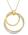 Rina Limor 14k Two-tone 1.26 Ct. Tw. Diamond Intertwined Circle Necklace