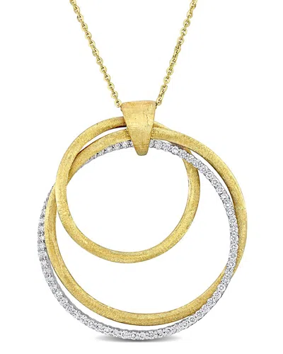 Rina Limor 14k Two-tone 1.26 Ct. Tw. Diamond Intertwined Circle Necklace