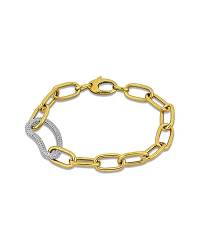 Rina Limor 14k Two-tone 1.85 Ct. Tw. Diamond Link Bracelet In Multi