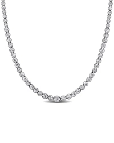 Rina Limor 18k 4.71 Ct. Tw. Diamond Tennis Necklace In Metallic