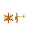 Rina Limor 18k Over Silver 1.62 Ct. Tw. Gemstone Starburst Earrings