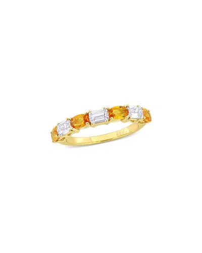 Rina Limor 2 1/10ct Tgw Oval And Emerald-cut Yellow And White