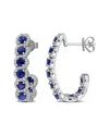 Rina Limor 2 3/4ct Tgw Blue Sapphire 3/4ct Tw Diamond Open Ho In Metallic