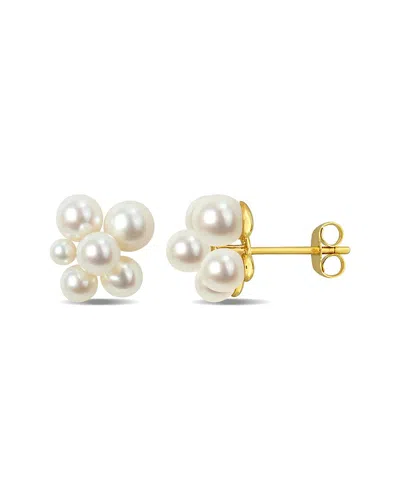 Rina Limor 2.5-5.5mm White Freshwater Cultured Pearl Stud Ear In Gold