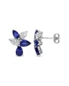 Rina Limor 3 3/4ct Tgw Created Blue Sapphire And 1ct Tw Lab-g In Blue