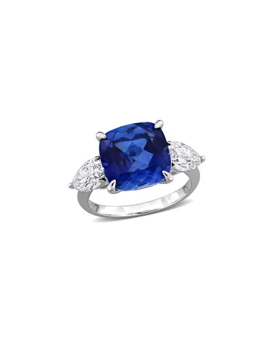 Rina Limor 6ct Tgw Created Blue Sapphire And 1 1/2 Lab-grown In Metallic