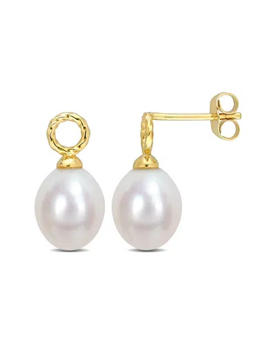 Rina Limor 7-7.5mm Freshwater Cultured Pearl Drop Earrings In In Gold