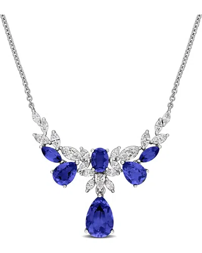 Rina Limor 8 5/8ct Tgw Created Blue Sapphire And 2ct Tw Lab-g In Metallic