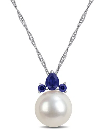 Rina Limor 8-8.5mm Cultured Freshwater Pearl And 5/8ct Tgw Cr In Metallic
