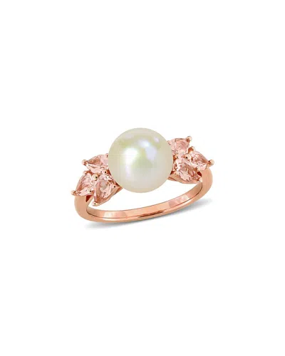 Rina Limor 9-9.5mm Freshwater Cultured Pearl And 1 1/2ct Morg In Gold