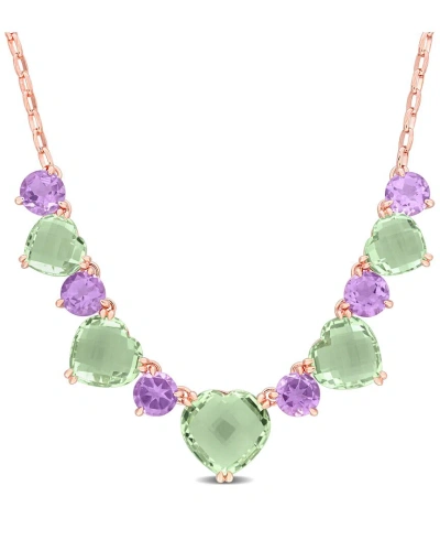 Rina Limor Bib 36.60 Ct. Tw. Green Quartz Bib Necklace In Multi