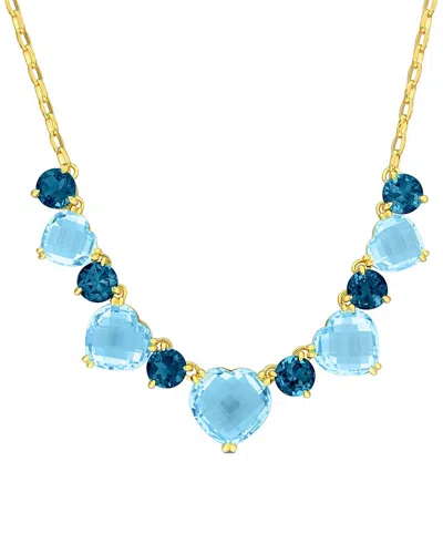 Rina Limor Bib 45.73 Ct. Tw. Sky Blue Topaz Bib Necklace In Metallic