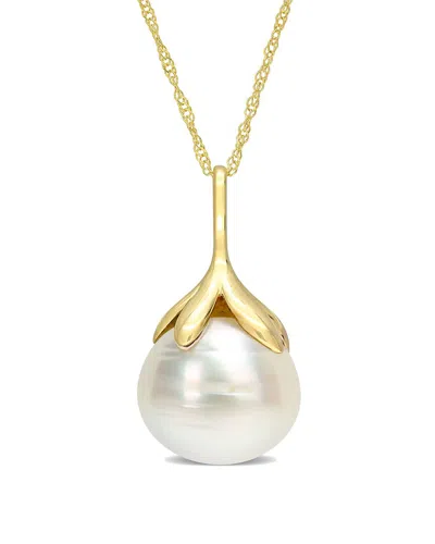 Rina Limor Contemporary Pearls 14k 10-11mm Pearl Pendant Necklace