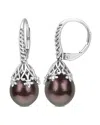 Rina Limor Contemporary Pearls 14k 9-10mm Pearl Filigree Earrings