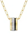 Rina Limor Gold Over Silver 0.84 Ct. Tw. Sapphire Pendant Necklace