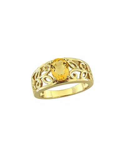 Rina Limor Gold Over Silver 1.20 Ct. Tw. Citrine Filigree Ring In Pink