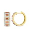 Rina Limor Gold Over Silver 2.88 Ct. Tw. Gemstone Hoops