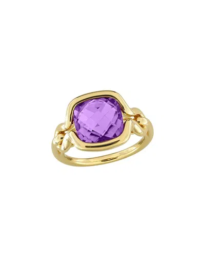 Rina Limor Gold Over Silver 4.49 Ct. Tw. Amethyst Ring In Pink