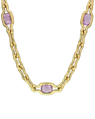 Rina Limor Gold Over Silver 7.50 Ct. Tw. Amethyst Ling Necklace