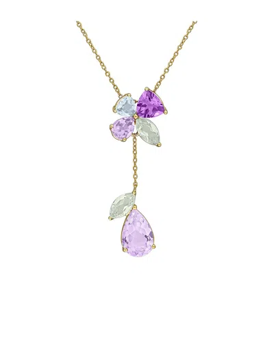 Rina Limor Gold-plated Silver 9.50 Ct. Tw. Gemstone Pendant In Neutral