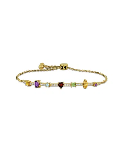 Rina Limor Gold-plated Silver 1.41 Ct. Tw. Gemstone Bracelet