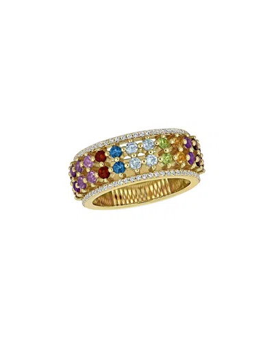 Rina Limor Gold-plated Silver 1.76 Ct. Tw. Gemstone Ring In Multi