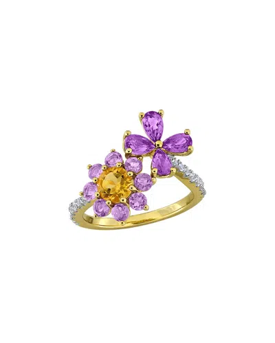 Rina Limor Gold-plated Silver 2.31 Ct. Tw. Gemstone Ring In Purple