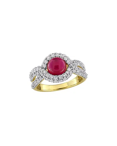 Rina Limor Gold-plated Silver 3.46 Ct. Tw. Lab-grown Gemstone Ring