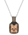 Rina Limor Halo 3.29 Ct. Tw. Diamond & Morganite Halo Pendant