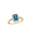 Rina Limor London Blue Topaz Collection 14k 1.26 Ct. Tw. Diamond & Topaz Ring