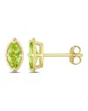 Rina Limor Mini Bezel 14k 0.80 Ct. Tw. Peridot Studs