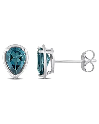 Rina Limor Mini Bezel 14k 1.80 Ct. Tw. Topaz Studs