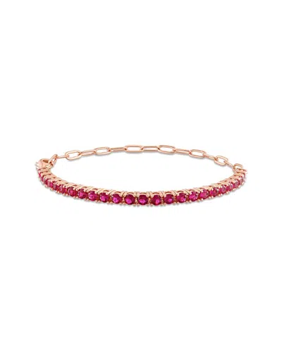 Rina Limor Plated 4.42 Ct. Tw. Cz Tennis Bracelet In Multi