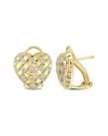 Rina Limor Plated Silver 0.25 Ct. Tw. Diamond Earrings In Gold