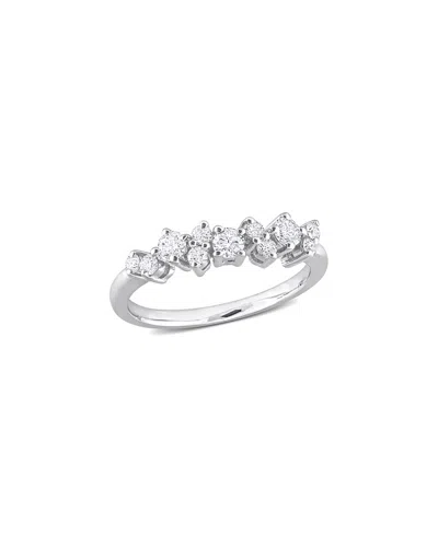 Rina Limor Platinum 0.49 Ct. Tw. Diamond Half-eternity Ring In Silver