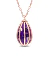 Rina Limor Rose Gold Plated 2.70 Ct. Tw. Amethyst Necklace