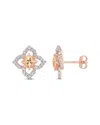 Rina Limor Rose Gold Vermeil 1.58 Ct. Tw. Gemstone Floral Earrings