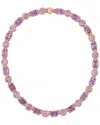 Rina Limor Rose Gold Vermeil 53.60 Ct. Tw. Gemstone Link Necklace