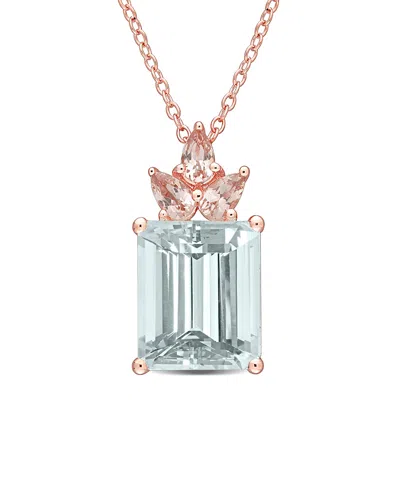 Rina Limor Rose Gold Vermeil 6.35 Ct. Tw. Gemstone Pendant Necklace In Multi