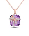 Rina Limor Rose Gold Vermeil 6.71 Ct. Tw. Gemstone Necklace