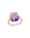 Rina Limor Rose Gold Vermeil 6.71 Ct. Tw. Gemstone Ring