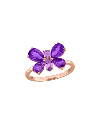 Rina Limor Rose Gold-plated Silver 2.42 Ct. Tw. Gemstone Ring In Purple