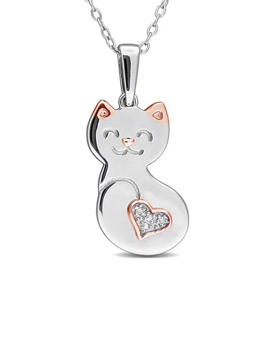 Rina Limor Silver 0.01 Ct. Tw. Diamond Pendant In Multi