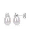 Rina Limor Silver 6.5-7mm Pearl Swirl Earrings