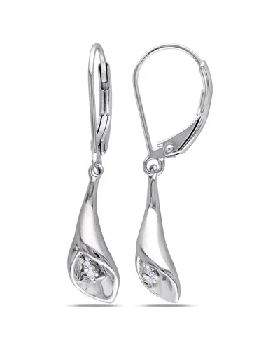 Rina Limor Silver 0.02 Ct. Tw. Diamond Earrings