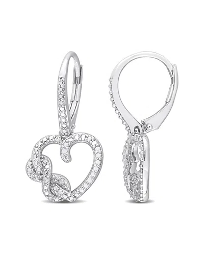 Rina Limor Silver 0.05 Ct. Tw. Diamond Earrings In Metallic