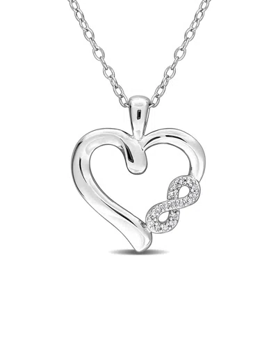 Rina Limor Silver 0.05 Ct. Tw. Diamond Pendant In Metallic