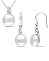 Rina Limor Silver Diamond 10.5-11mm Pearl Jewelry Set