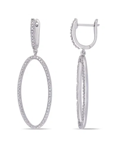 Rina Limor Silver 0.10 Ct. Tw. Diamond Earrings In Metallic
